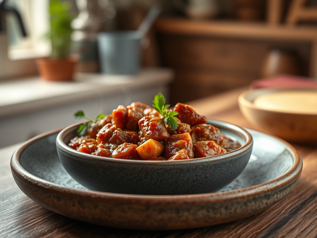 Chilli de carne e feijão branco