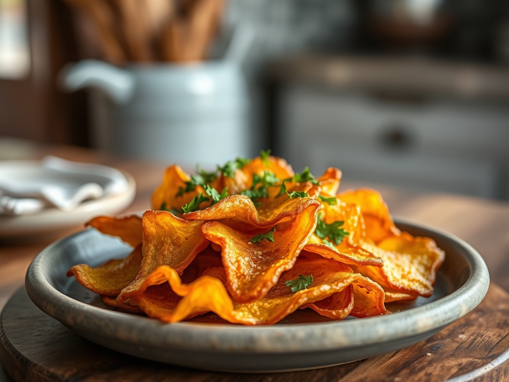 Chips de abobrinha no forno
