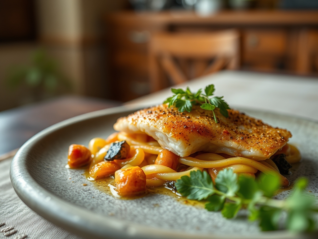 Filé de peixe ao papelote