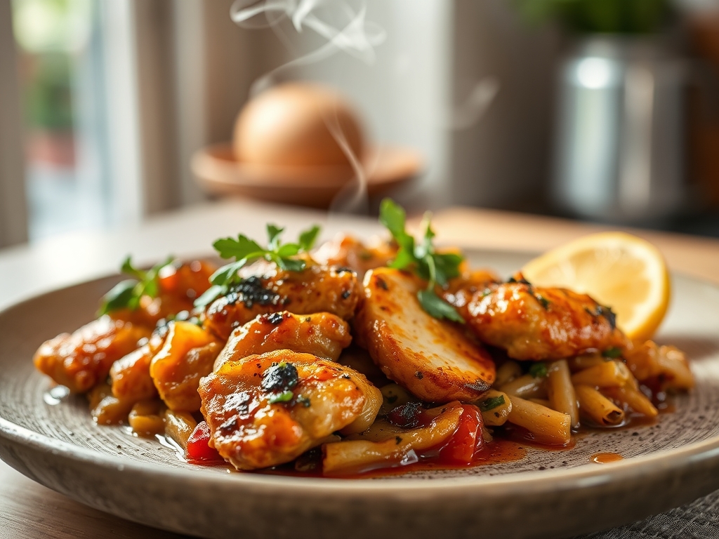 Frango xadrez low carb