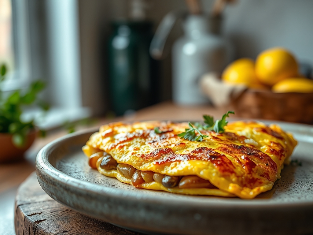 Omelete de forno com legumes