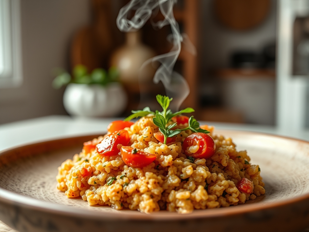 Risoto de quinoa com tomate