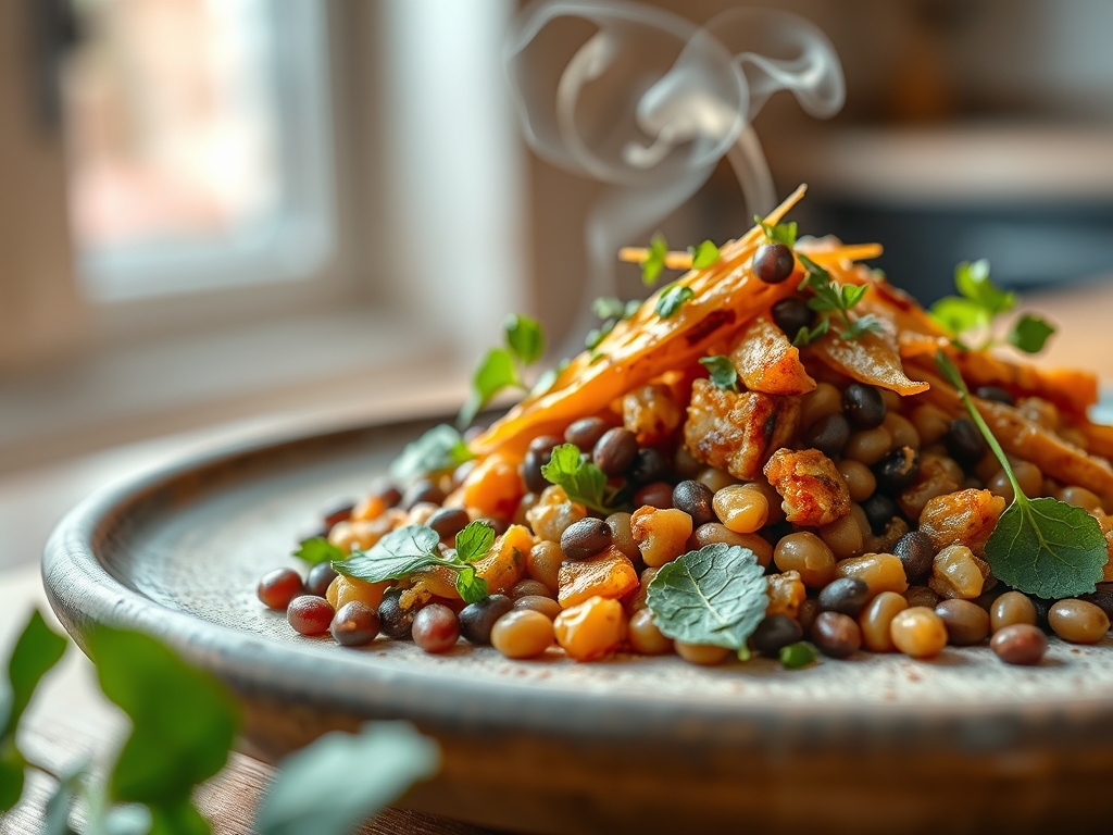 Salada de lentilha e cenoura