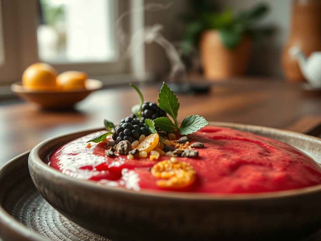 Smoothie bowl de morango