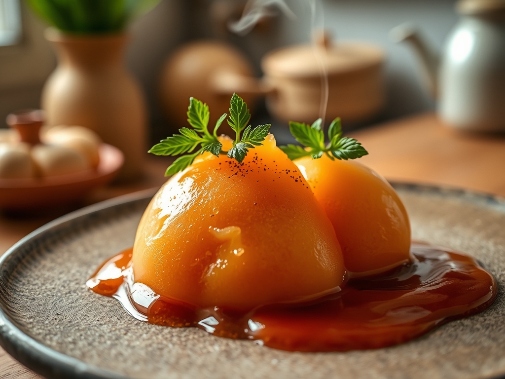 Sorbet de manga e hortelã