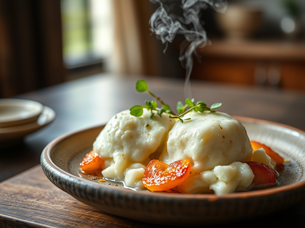 Tapioca com queijo branco