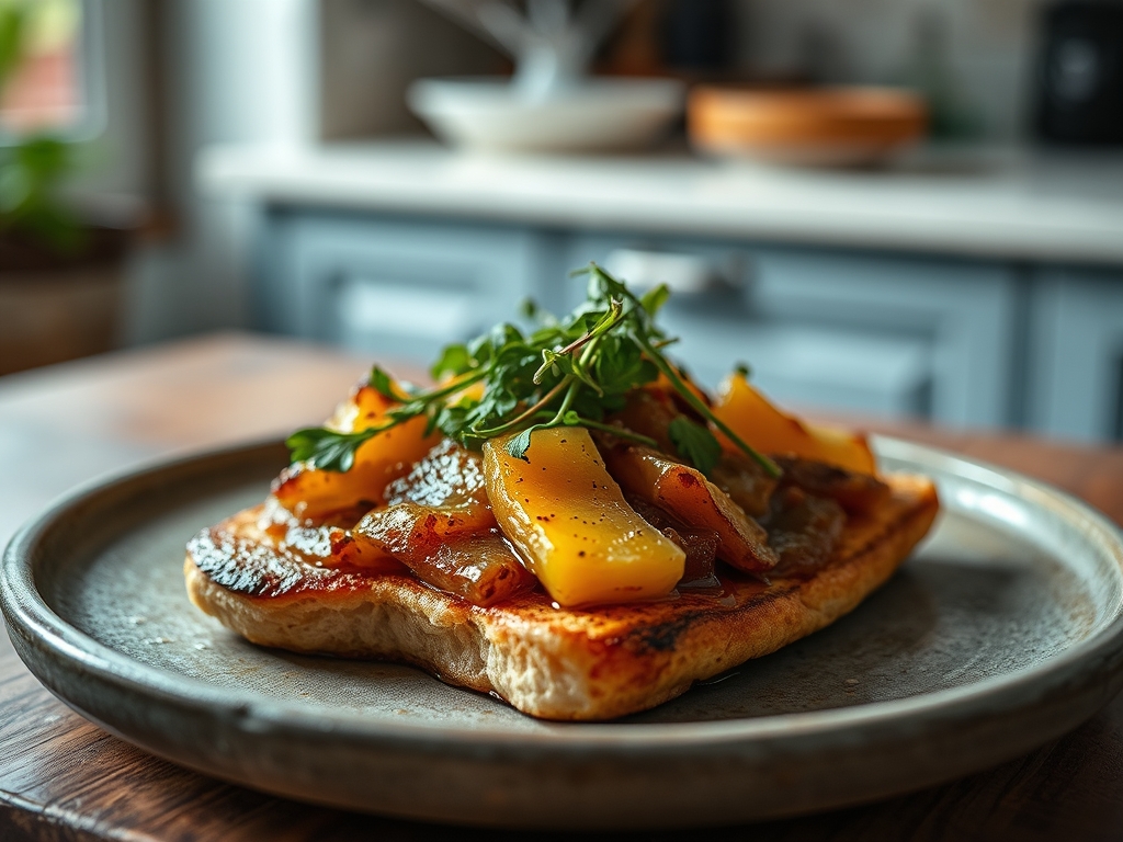 Tostada de ricota e mel