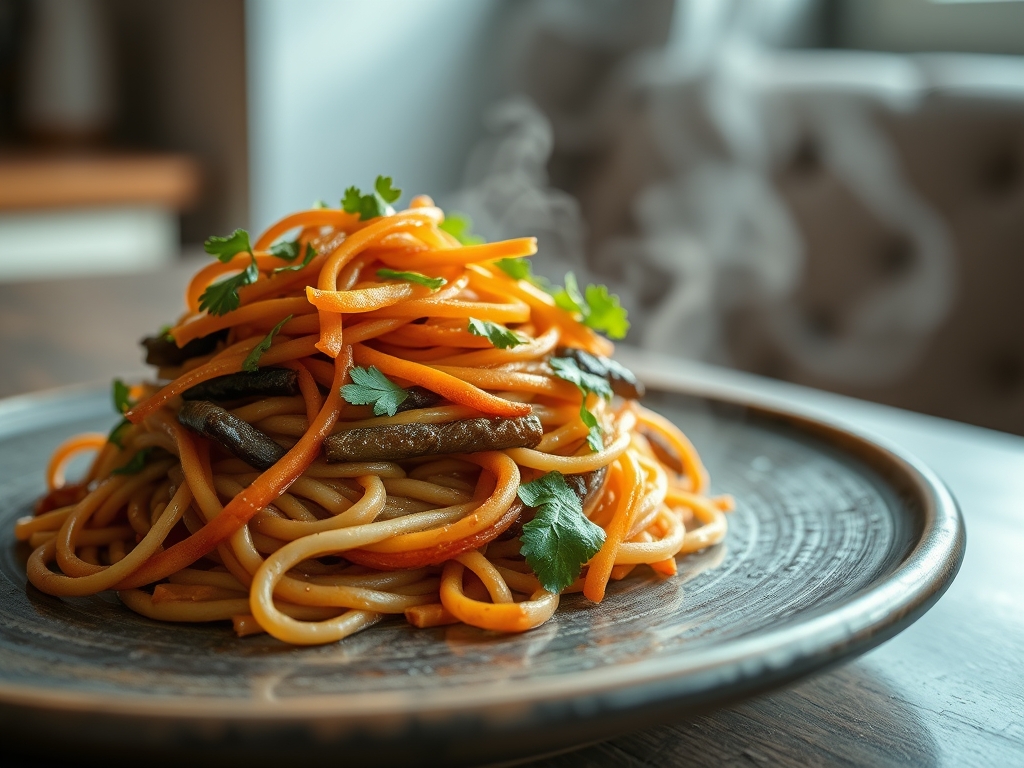 Yakisoba de legumes sem massa